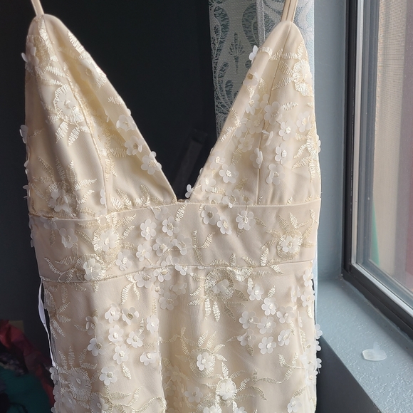 Lulus Cream Floral Embroidered Midi Dress - Picture 4 of 6